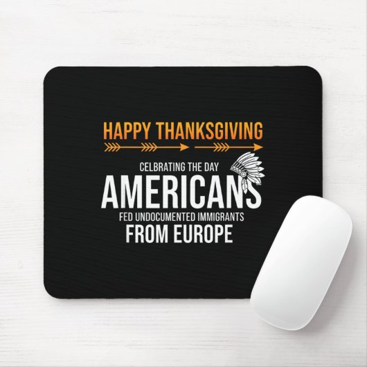 Frohes Erntedankfest, Native American Truth_ Ameri Mousepad (Mit Mouse)