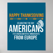 Frohes Erntedankfest, Native American Truth_ Ameri Poster (Vorne)