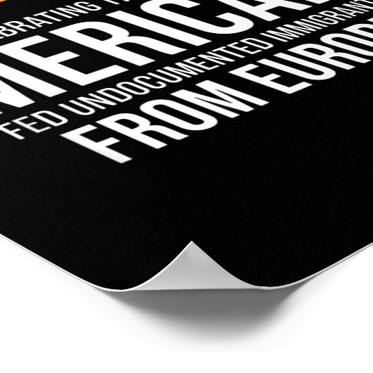Frohes Erntedankfest, Native American Truth_ Ameri Poster (Ecke)