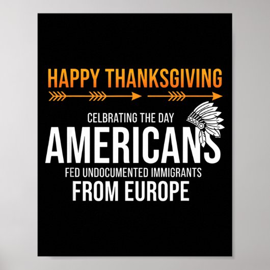 Frohes Erntedankfest, Native American Truth_ Ameri Poster (Vorne)