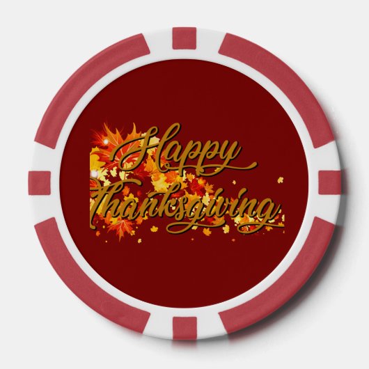 Frohes Erntedankfest Pokerchips (Vorderseite)