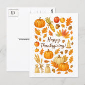 Frohes Erntedankfest Postkarte (Vorne/Hinten)