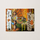 Frohes Erntedankfest Puzzelfamilie dankbar Puzzle (Horizontal)