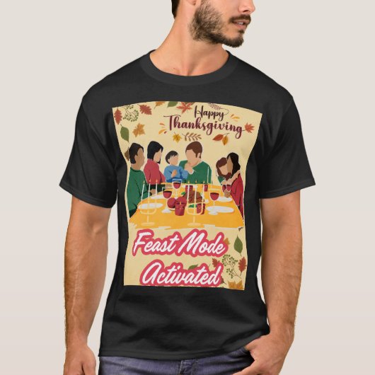 Frohes Erntedankfest-Schmaus-Modus aktiviert tee (Vorderseite)