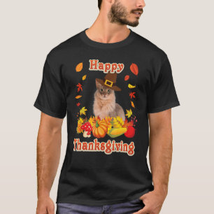 Frohes Erntedankfest Somalikatze Ich Bin Dankbar F T-Shirt