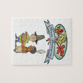 Frohes Erntedankfest Tag Puzzle Truthahn (Horizontal)