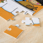 Frohes Erntedankfest Tag Puzzle Truthahn (Seite)