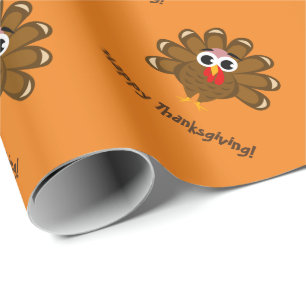 Frohes Erntedankfest Truthahn benutzerdefiniertes Geschenkpapier
