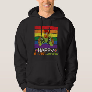Frohes Erntedankfest Truthahn Gaming Videospiel Ga Hoodie