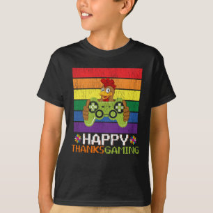 Frohes Erntedankfest Truthahn Gaming Videospiel Ga T-Shirt
