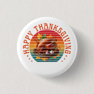 Frohes Erntedankfest Truthahn Herbstsaison Herbst Button