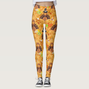 frohes Erntedankfest Truthahn Leggings