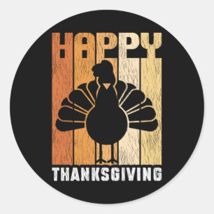 Frohes Erntedankfest Truthahn Tag Familie Kinder S Runder Aufkleber