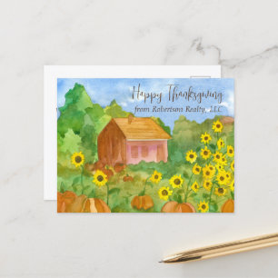 Frohes Erntedankfest von Realtor House Sonnenblume Postkarte