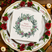 Frohes Erntedankfest Wasserfarbener Herbstbrand Serviette