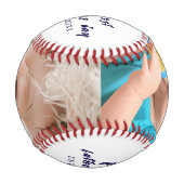 Frohes erstes Vatertag-Foto-Collage Baseball (Vorderseite)