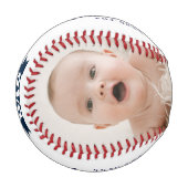 Frohes erstes Vatertag-Foto-Collage Baseball (Vorderseite Links)