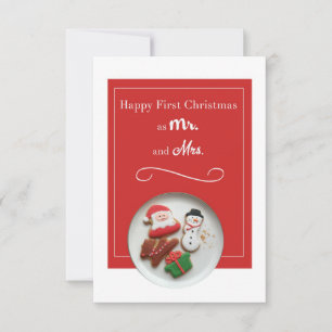 Frohes Erstes Weihnachten als Herr und Frau White Einladung