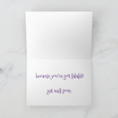 Frohes Falafel Funny Funny nicht zu viel Spaß habe Karte (Innenseite)