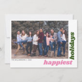 Frohes Ferien Familie Foto Bunte Weihnachten (Vorderseite)