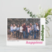 Frohes Ferien Familie Foto Bunte Weihnachten (Stehend Vorderseite)