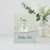 Frohes Fest Postkarte (Stehend Vorderseite)