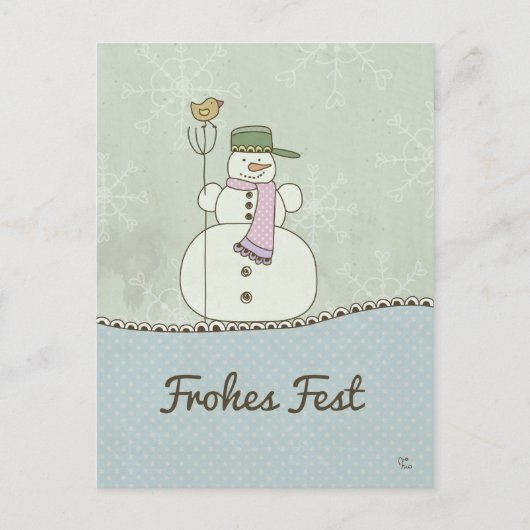 Frohes Fest Postkarte (Vorderseite)