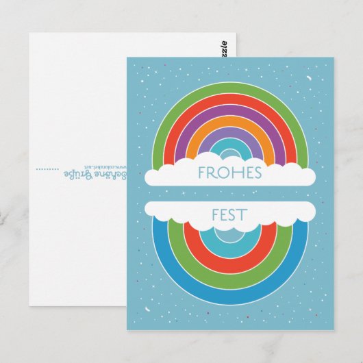 Frohes Fest Postkarte (Vorne/Hinten)