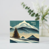 Frohes Fest. Weihnachtskarte mit Art Deco Motiv Postkarte (Stehend Vorderseite)