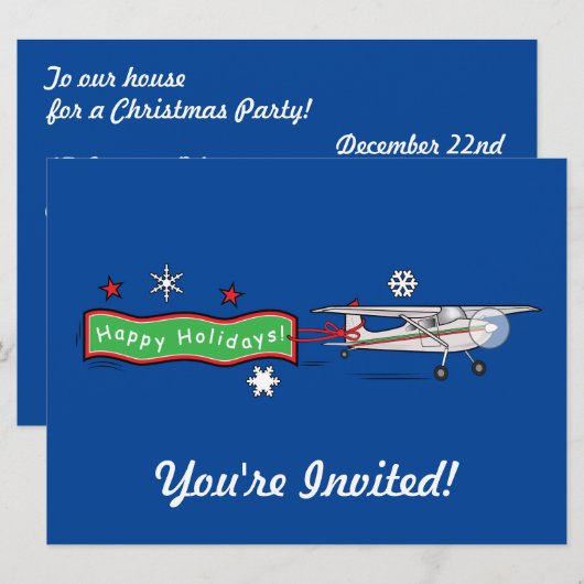 Frohes Fliegerwochenladen Einladung (Vorne/Hinten)