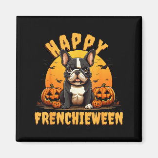 Frohes Frenchieween Französische Bulldogge Hallowe Magnet