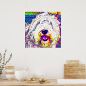 Frohes Frohes Frohes altes englisches Sheepdog-Pos Poster (Küche)