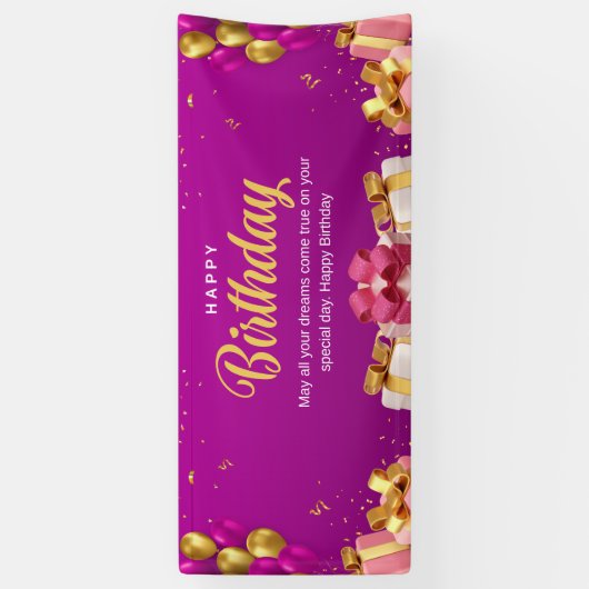 Frohes Geburtstagsfest Banner (Vertikal)