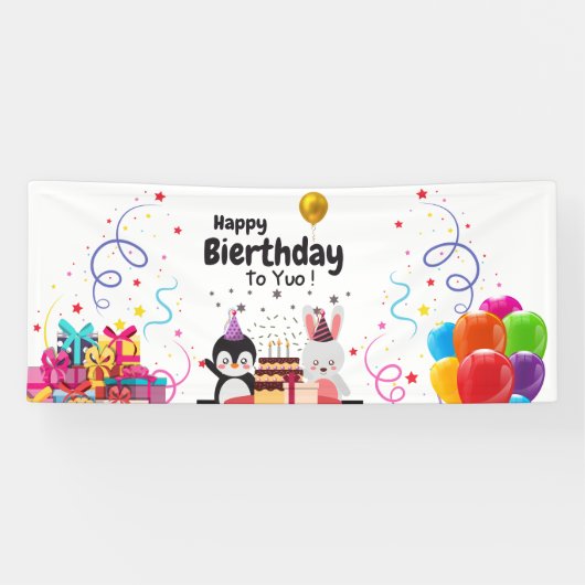 Frohes Geburtstagsfest Banner (Horizontal)