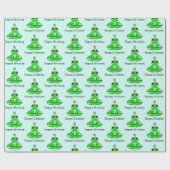 Frohes Geburtstagsfrosch Geschenkpapier (Flach)