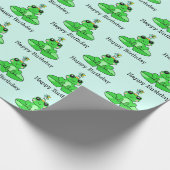 Frohes Geburtstagsfrosch Geschenkpapier (Ecke)