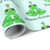 Frohes Geburtstagsfrosch Geschenkpapier (Rolleneckpunkt)