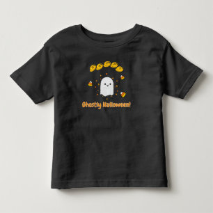 Frohes Geister-Halloween! Lächelndes Gespenst-T-Sh Kleinkind T-shirt