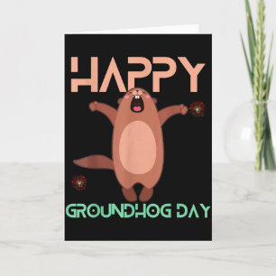 Frohes Groundhog Day 2023 Liebespaar Kostüm Lustig Karte