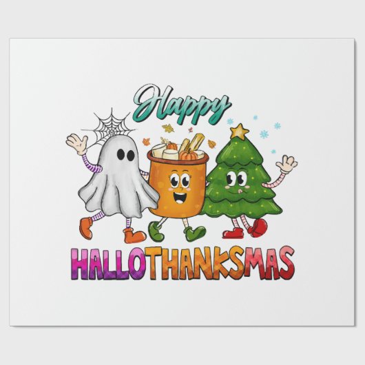 Frohes Hallodankfest Geschenkpapier (Flach)