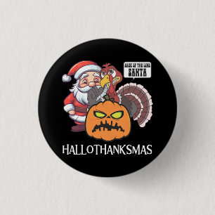 Frohes Hallothanksgiving Button
