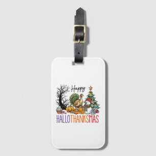Frohes Hallothanksmas Clipart Gepäckanhänger