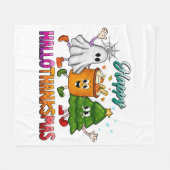 Frohes Hallothanksmas Fleecedecke (Vorderseite (Horizontal))