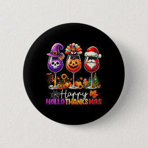 Frohes Hallothanksmas Halloween Erntedankfest Weih Button