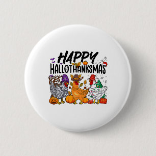 Frohes Hallothanksmas Halloween Erntedankfest Weih Button