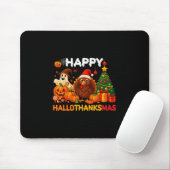 Frohes Hallothanksmas Halloween Thanksmas Feiertag Mousepad (Mit Mouse)