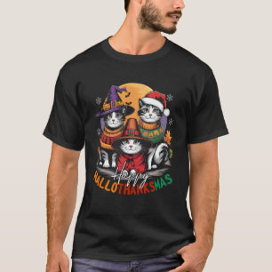 Frohes HalloThanksMas Halloween, Weihnachten, Ernt T-Shirt