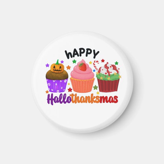 frohes Hallothanksmas Magnet (Vorne)