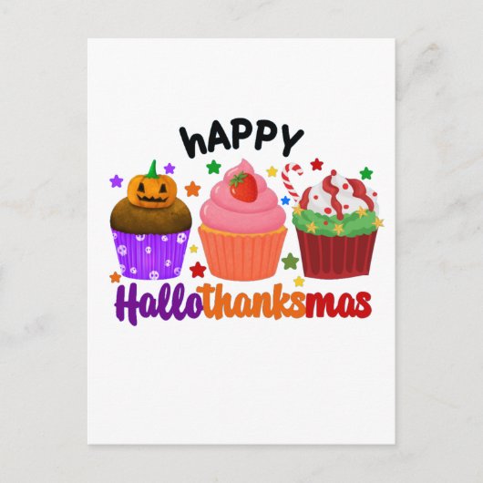 frohes Hallothanksmas Postkarte (Vorderseite)