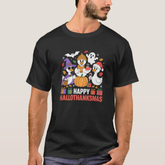 Frohes Hallothanksmas Süße Gans Ente Tier Holida T-Shirt